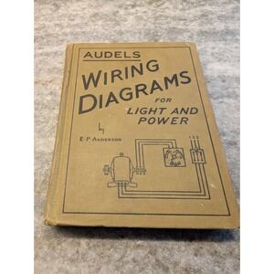 Vintage 1948, "Audels Wiring Diagrams For Light & Power" Book by E.P. Anderson